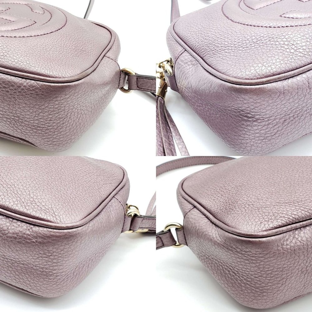 Gucci Disco Camera Metallic Leather Crossbody Bag - Picture 9 of 14